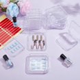 thumbnail image 5 of 20Pcs Transparent Plastic Nail Art Tool Storage Box with 2 Sheets Double Side Adhesive Glue Sticky Tape For False Nail Tips Clear 7.7~8.7x7.5~8.5x1.6~1.85cm Inner Diameter: 6.7~7.7x6.65~7.6x0.5~0.7cm, 5 of 6