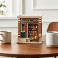 thumbnail image 6 of Lighted Mini Bookstore Village House Figurine, Resin Autumn Fall Book Shop Miniature Building with LED Warm Lights Pumpkin Bench, Harvest Tabletop Decor Gift for Book Lovers, 6 of 7