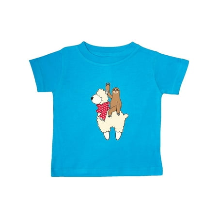 

Inktastic Valentine Sloth and Llama in Scarf Gift Baby Boy or Baby Girl T-Shirt