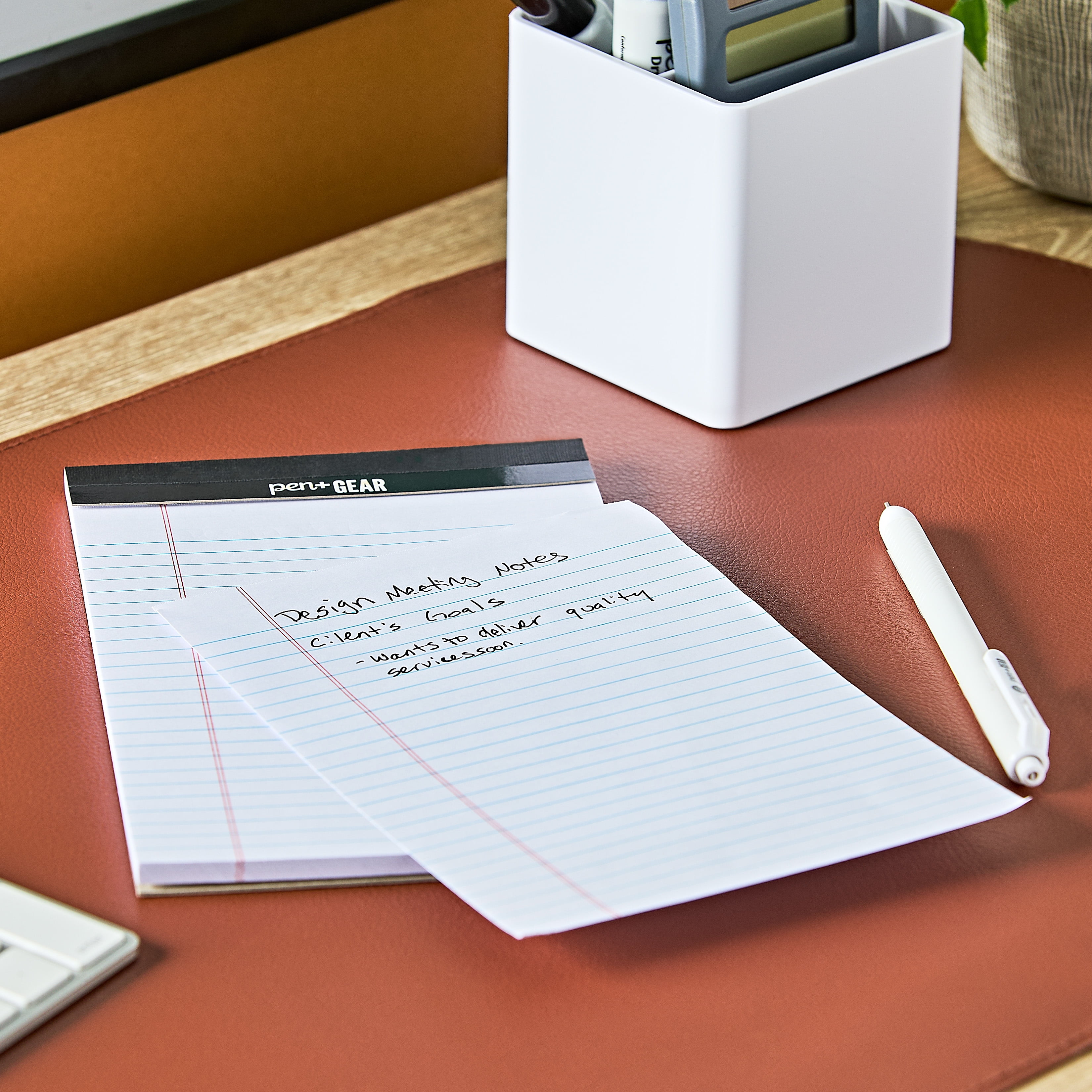 Pen+Gear Narrow Ruled Heavyweight Junior Legal Pads, 5"x8", White Paper, 50 Sheets Each, 100 Pages, 6 Pack