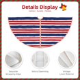 thumbnail image 4 of Daiia USA Colors Stripes Drawing Merry Christmas Tree Skirt , Xmas Large Lace-up Tree Skirt, Santa Snowflakes Rustic Home Decorations New Year Party Farmhouse Decor-36", 4 of 7
