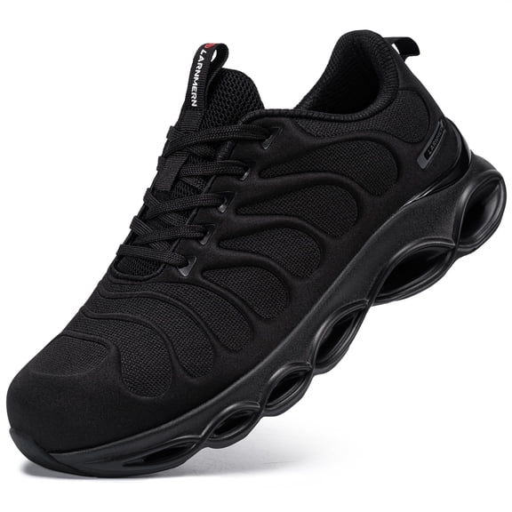 LARNMERN Steel Toe Shoes for Men Slip Resistant Work Shoes Air Cushion Safety Shoes