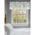 thumbnail image 3 of Blue Spring Floral Curtain Valances for Windows, Summer Botanical Pastoral Wooden Kitchen Valance Window Treatment, Light Filtering Block Curtains for Bathroom/Bedroom/Living Room 60'' x 18'', 3 of 9