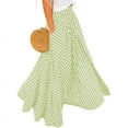 thumbnail image 6 of BKQCNKM Long Skirts for Women, Flowy Skirts for Women, High Waisted Skirts for Women, A Line Skirt, Long Flowy Skirts for Women, Plaid Skirt, Green XXL, 6 of 7