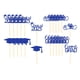 thumbnail image 3 of 24 piezas de palillos para cupcakes, decoraciones para tartas, suministros para fiestas, felicitaciones, graduados, bricolaje, inserto para tarta Azul, 3 of 9