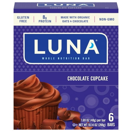 LUNA CHOCOLATE CUPCAKE GLUTEN FREE NON GMO NUTRITION BAR 10.14 OZ