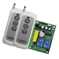 thumbnail image 1 of 10A 2CH transmisor de interruptor de telemando inalámbrico con receptor para de cochera, automóviles, luces super delgado Gloria Interruptor de control remoto, 1 of 5