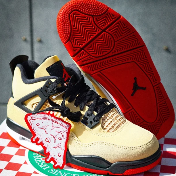 N I-K-E A i r-Jor-dan Retro 4 GS PIZZA 2025 Ships Now IH2094-200 Youth Boys Size 4-7
