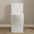 thumbnail image 2 of 1-Piece 1.1/1.6 GPF Dual Flush Floor Mounted Elongated Toilet 12 in. Rough in Size in Glossy White, Seat Included, 2 of 4