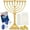 Satin Gold, variant on Zion Judaica Complete Traditional Grace Menorah Satin Hanukkah Menorah with Accessories, Silver