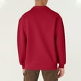 thumbnail image 3 of Zimjoy Men's Quarter Zip Pullover Mock Neck Long Sleeve 1/4 Zip Pullover Mens Casual Hoodies for Men Lightweight Red Zip Up Hoodie Fall Clothes, Red L, 3 of 6