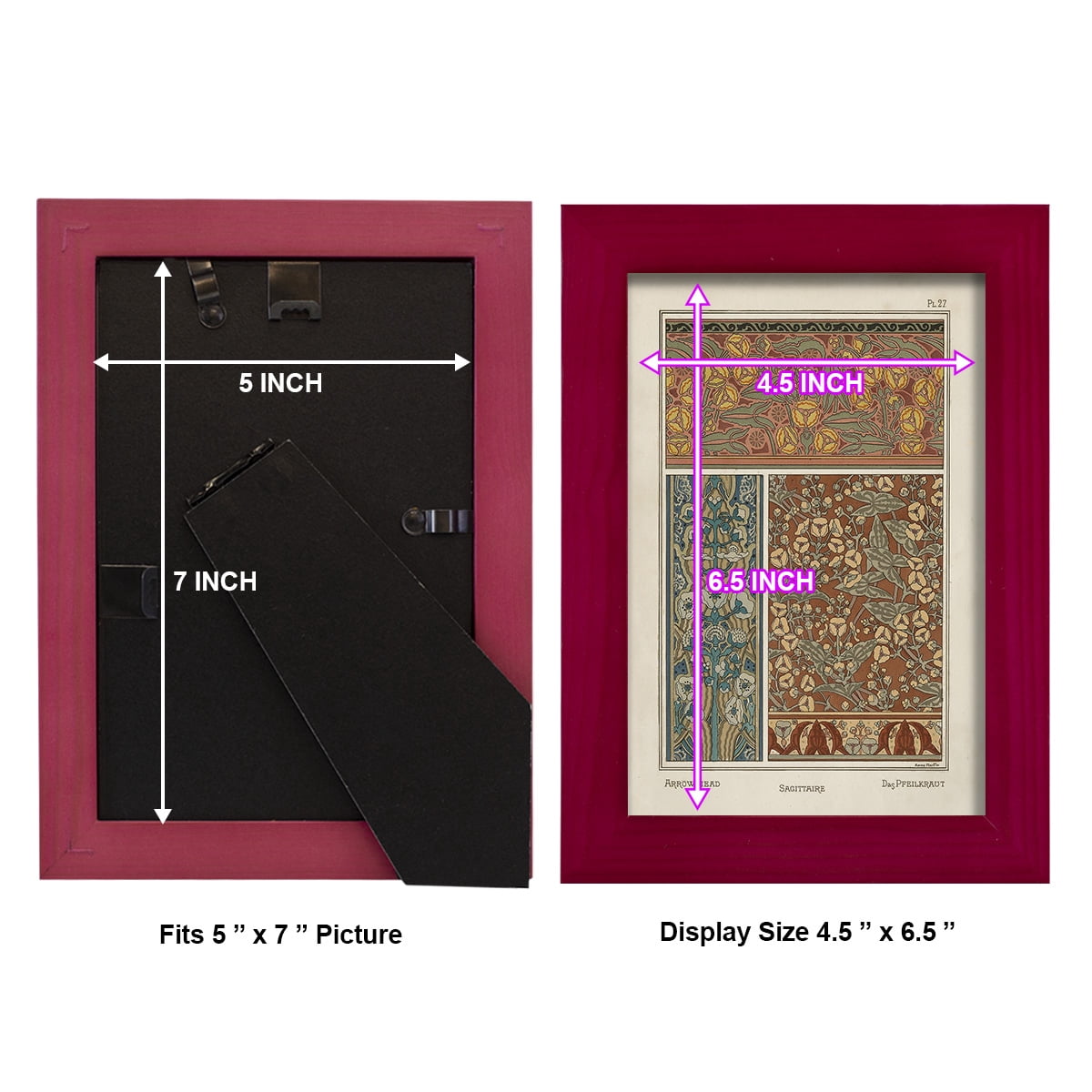Nouveau Decorative II - Framed Print w/glass - Cherry Red