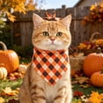 thumbnail image 5 of Aoznliie Dog Bandana, Thanksgiving Pumpkin Scarf for Cats Dogs, 25x18 inch Adjustable Pet Costume for Holiday Feast, Orange, 5 of 7