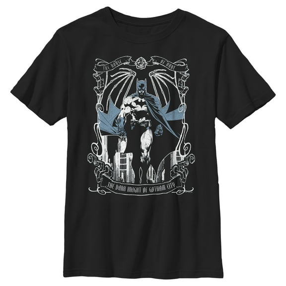 Boy's Batman Dark Knight Tarot  Graphic Tee Black Small
