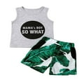 thumbnail image 1 of Baby Boys Mama‘s Boy Tank Top and Palm Tree Short Pants 2PCS Summer Outfits, 1 of 6