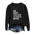 thumbnail image 1 of WEAIXIMIUNG Sweat à Capuche Zippé pour Femmes, Couleur Unie, Imprimé Lettre, Col Rond, Manches Longues, 1 of 3