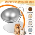 thumbnail image 6 of Austok Elevated Cat Bowls 15 Degree Inclined Stainless Steel Cat Bowls Detachable Metal Bracket Ergonomic Design for Healthy Eating Digestion, 6 of 9