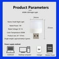 thumbnail image 2 of 30 Pieces Mini Night Light, USB LED Light, Energy Saving Light 6500K Compact LED Bulb for Car, Bedroom, Library (15 Pieces White Light +15 Pieces Warm Light), 2 of 7