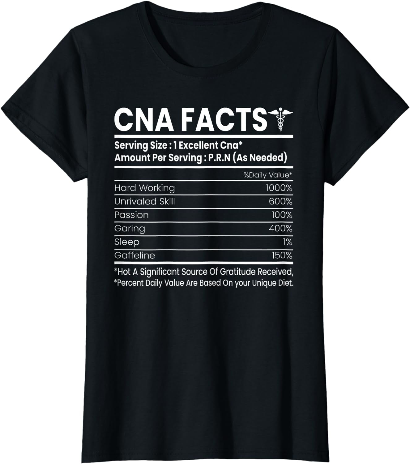 CNA Facts Funny Certified Nurse Assistant CNA T-Shirt