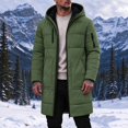 thumbnail image 6 of Mens Winter Coats Plus Size Mens Jackets Men's Solid Winter Thickened Jacket Windproof Quilted Coat Multi - Pocket Long Sleeve Padded Outerwear, L-4XL, 6 of 9