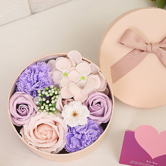 Jabón artificial Rosa Flor Ramo Oso Muñeco de peluche Decoración de boda (Púrpura) Sywqhk Libre de BPA