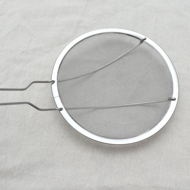 unbranded Skimmer De Acero Inoxidable Para Cocina De Malla Fina Con Mango Plata