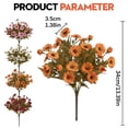 thumbnail image 3 of ERTZAE Artificial Daisy Chamomile Hand Tied Bouquet,Orange,12 Inch Faux Flower for Wedding Home Decor,Faux Wildflower Bouquet,Realistic Silk Flowers,Versatile Centerpiece for Vase,Table or DIY Crafts, 3 of 9