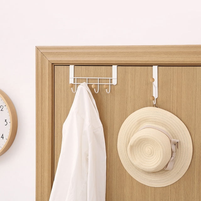 Sentmoon Behind Door Storage Punch Frees Door Hook Clothes Hanger Door Cabinet Door Rack Clothes Hook Hanger Suitable for Kitchen Bedroom Living Room Study Bathroom Toilet and Office