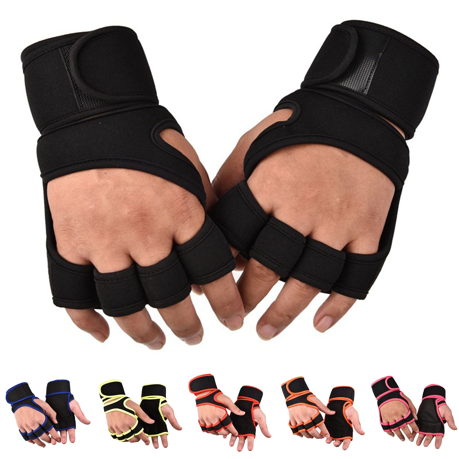 DGROEE 1 Pair Sports Cross Training Gloves with Wrist Support for
