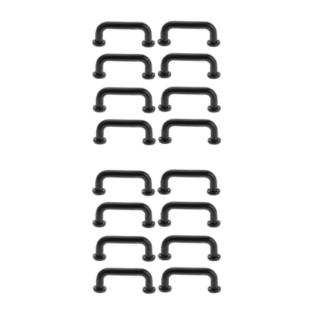 maskred Arch Shape Pulls for Gate Closet 4Pcs Modern and Functional Black Small 8 Pcs 2Set
