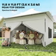 thumbnail image 4 of Outsunny 12 x 12 ft Pop Up Canopy Tent, UPF50+ 420D Instant Shelter, Silver, 4 of 10