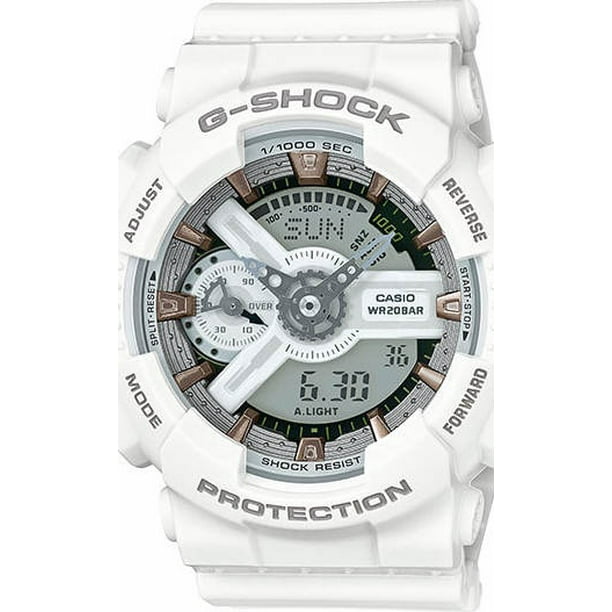 Casio - Women's G-Shock S White Analog-Digital Watch GMAS110CM-7A2 - Walmart.com - Walmart.com