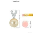thumbnail image 3 of ANGARA Golden South Sea Cultured Pearl & Diamond V-Bale Pendant in 14K White Gold for Women | June Birthstone, Birthday, Anniversary, Jewelry Gift for Women | Pearl Necklace, 3 of 8