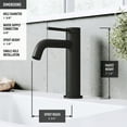 thumbnail image 5 of VIGO Madison Single Handle Single-Hole Bathroom Faucet in Matte Black and Carbon Fiber, 5 of 7