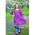 thumbnail image 5 of Millie Loves Lily Girls Turq And Dk Purple Dress And Printed Leggings Set,Big Girls Size 12,4-PCS, 5 of 5
