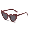 thumbnail image 3 of Gafas de terre de moda, gafas de terre de moda para mujer, gafas de protección , gafas clásicas para fiestas al , accesorios de fotografía, verano rojo gris Colcomx Gafas de sol en forma de corazón, 3 of 6