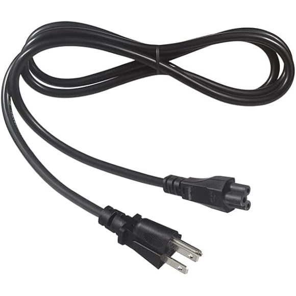 LujingZ Cordon d'Alimentation pour Ordinateur Portable Standard Américain - 2 Pi/ 24 Pouces 18AWG NEMA 5-15P vers Iec 60320 C5 Universel à 3 Broches Câble d'Alimentation CA de Remplacement Chargeur de Bureau 3 Broches Fil 10A 125V pour Adaptateur d'Ordinateur Portable