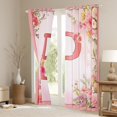 thumbnail image 3 of Homewish Letter P Monogrammed Black Out Curtains,Romantic Flower Curtains Pack of 2 (42x63 Each),Colorful Floral Bedroom Curtains For Girls Kids,Microfiber Room Decorative, 3 of 6