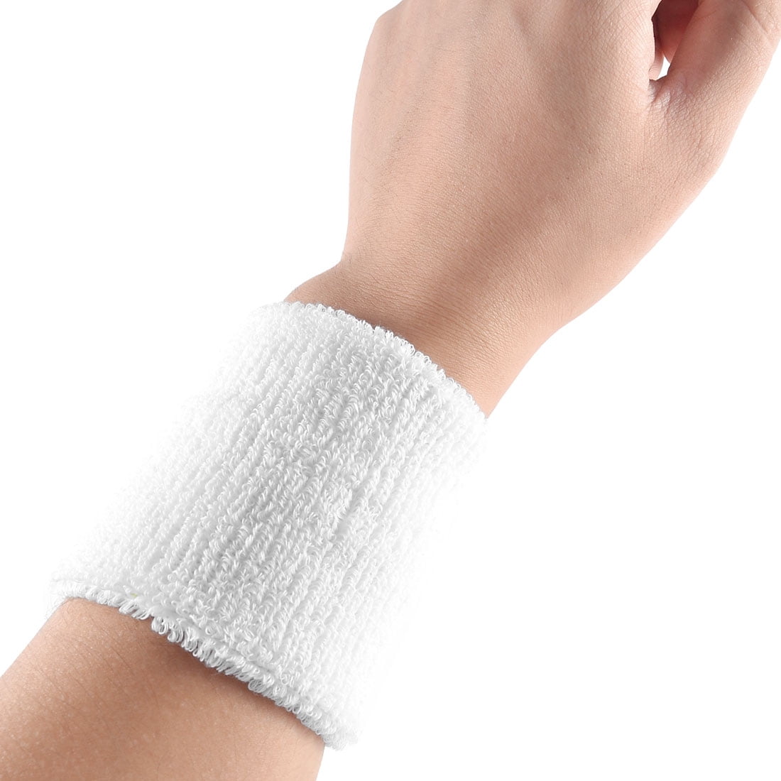 Unique Bargains Elastic Terry Sports Wrist Brace Support Sweat