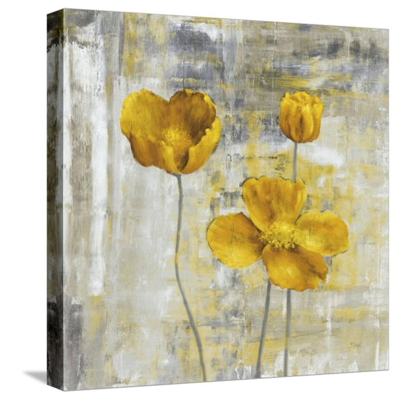 Art.com Yellow Flowers II Stretched Canvas Print Wall Art by Carol Black, 16" x 16"