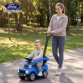 thumbnail image 4 of Gymax 3-In-1 Licensed Ford Stroller Sliding Walking Car w/Horn Sound LED Headlights Blue, 4 of 10