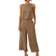 thumbnail image 1 of Puntoco 2 piezas moda mujer cuello redondo sólido sin mangas blusa + bolsillos sueltos pantalones conjuntos liquidación Puntoco Puntoco-1238, 1 of 7