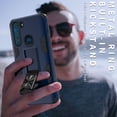 thumbnail image 6 of CoverON Motorola Moto one fusion Phone Case, KickStand Ring Loop Holder Rugged Cover Magnetic Slide Stand, Navy Blue, 6 of 9