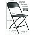 thumbnail image 6 of Black Folding Chair - Steel-Poly - Sold in Quantities of 10 by Chivari, 6 of 9
