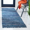 thumbnail image 3 of SAFAVIEH Rag Robynne Striped Cotton Runner Rug, Ink/Multi, 2'3" x 8', 3 of 12