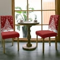 thumbnail image 3 of Christmas Tree Chair Covers, Snowflake Colored Balls Winter Red Stretch Parsons Chair Slipcovers Removable Kitchen Chair Protector Cover for Dining Room， Set of 6, 3 of 5