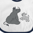 thumbnail image 4 of Inktastic Cute Rhinos Boys or Girls Baby Bib, 4 of 4