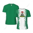 thumbnail image 2 of Exclusive design Nigeria Flag Grain 3D Printed Men For Running Bike Soccer Tennis Fitness Sports tshirt Mesh Fans Short T-shirt, 2 of 9