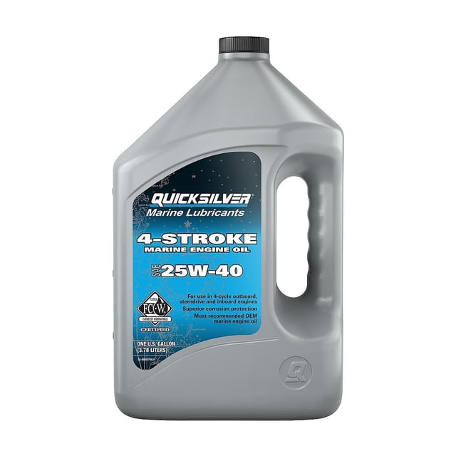 Aceite para motores marinos Quicksilver by Mercury Marine 25W-40, 1 galón