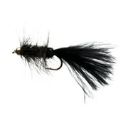 Cortland Fairplay Black Wooly Bugger Fly, Size 10, 4 Pack, 709362